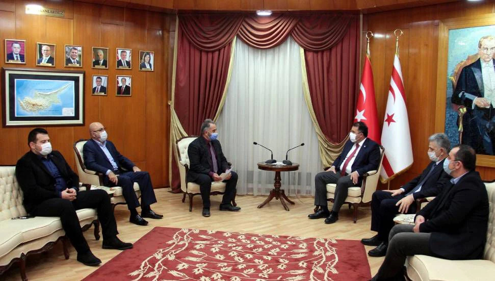 Başbakan Ersan Saner KITSAB Başkanı Orhan Tolun Ve Yönetim Kurulunu Kabul Etti