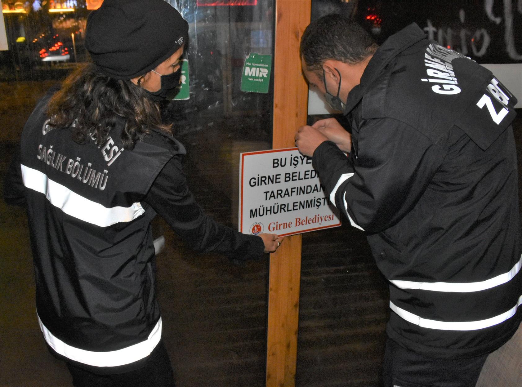 Girne Belediyesi’nden Denetim 4 İşyeri Kapatıldı