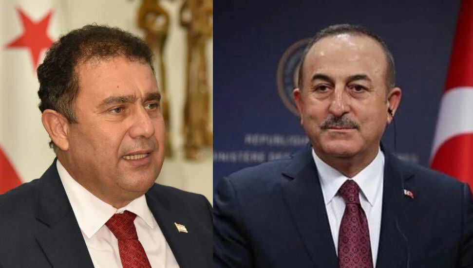 Türkiye Dış İşleri Bakanı Mevlüt Çavuşoğlu, Başbakan Ersan Saner’le Görüştü.