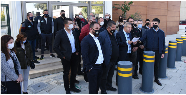 Hellim Tesciliyle İlgili Beş Örgüt Ledra Palace Sınır Kapısında Eylem Yaptı