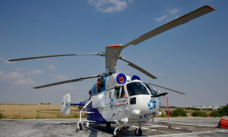 Bakan Çavuşoğlu, yangın helikopterini teslim aldı