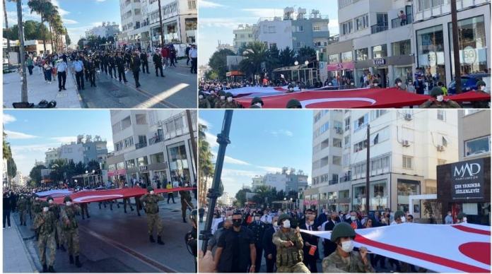 Lefkoşa’da Cumhuriyet yürüyüşü ve bando konseri