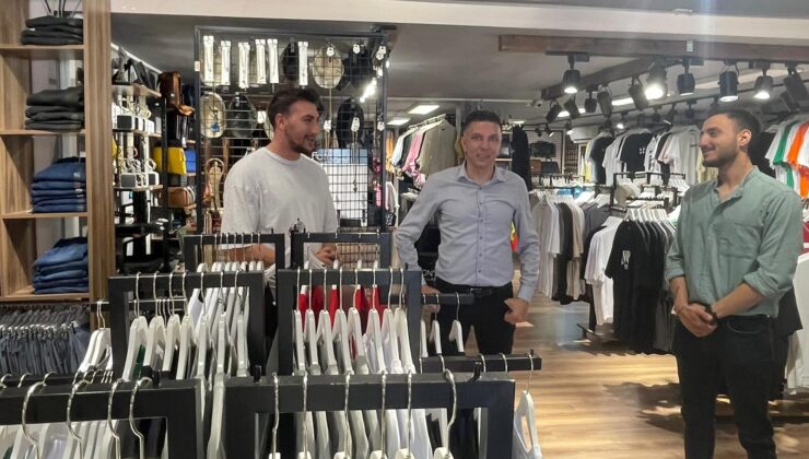 Gönyeli-Alayköy Belediye Başkanı Amcaoğlu, Belediye Bulvarı’ndaki mağazaları gezdi, talepleri dinledi