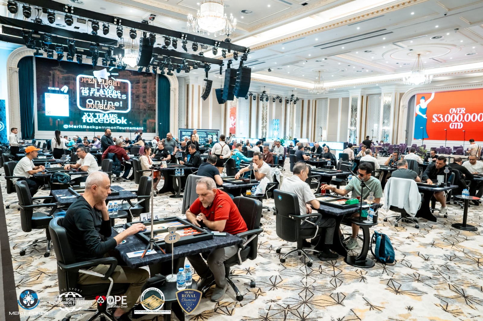 Merit tavla turnuvalarına 30 ülkeden bin kişi geldi