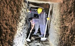 Gazimağusa’da Barış Harekatı’nda halkın Suriçi’ne girişinin sağlandığı tünelde çalışma başlatıldı