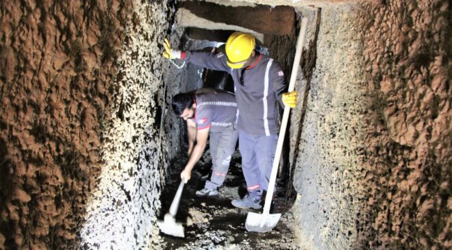 Gazimağusa’da Barış Harekatı’nda halkın Suriçi’ne girişinin sağlandığı tünelde çalışma başlatıldı