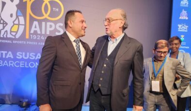 KTSYD, AIPS Kogresi’nde Başkan Özsoy, AIPS Başkanı Gianni Merlo ile görüştü