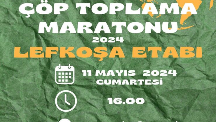 “Sıfır Atık Çöp Toplama Maratonu”, bugün 16.00’da Lefkoşa Sanayi Bölgesi’nde