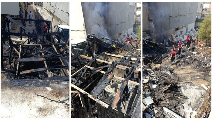 Hamitköy’deki yangın söndürüldü