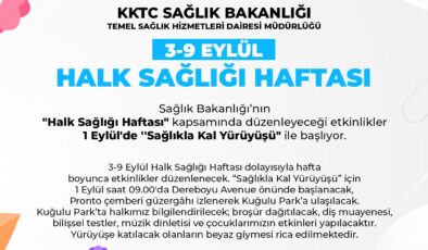 Sağlık Bakanlığı 3-9 Eylül “Halk Sağlığı Haftası” nedeniyle etkinlikler düzenliyor