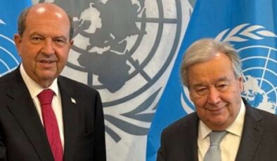 Cumhurbaşkanı Tatar,BM Genel Sekreteri Guterres ile biraraya geldi…Tatar: ‘Kıbrıs Türk tarafı için Türkiye’nin garantörlüğü vazgeçilmezdir’