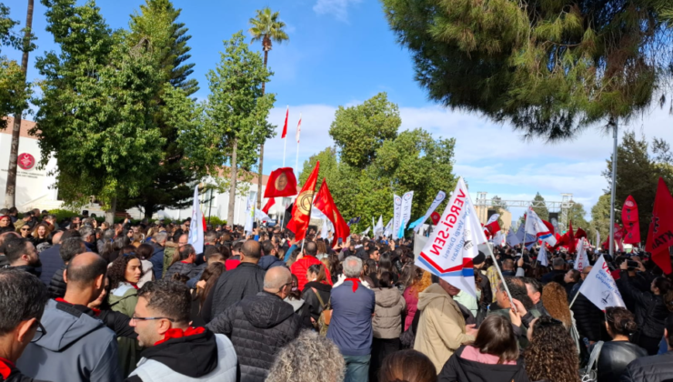 33 Sendika Meclis önünde eylem yaptı, genel greve gidildi